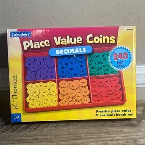 Lakeshore Place Value Coins Decimals New